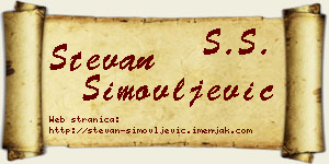Stevan Simovljević vizit kartica